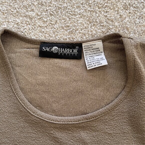 Olive Green Vintage Office Work Minimalist Top - Picture 3 of 6